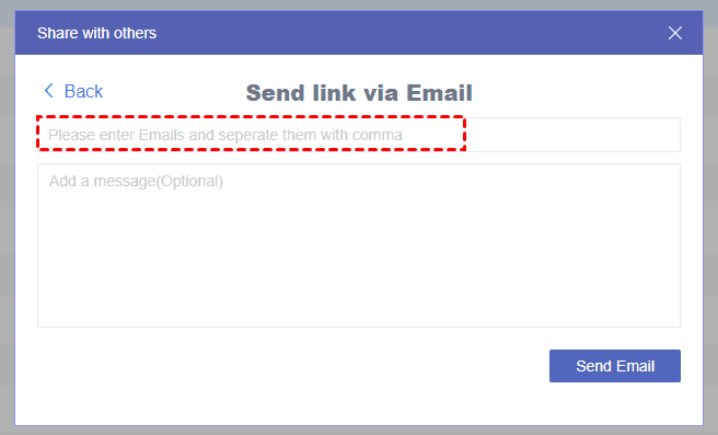 Send Link via Email