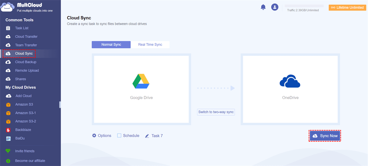 Sync Google Drive with OneDrive