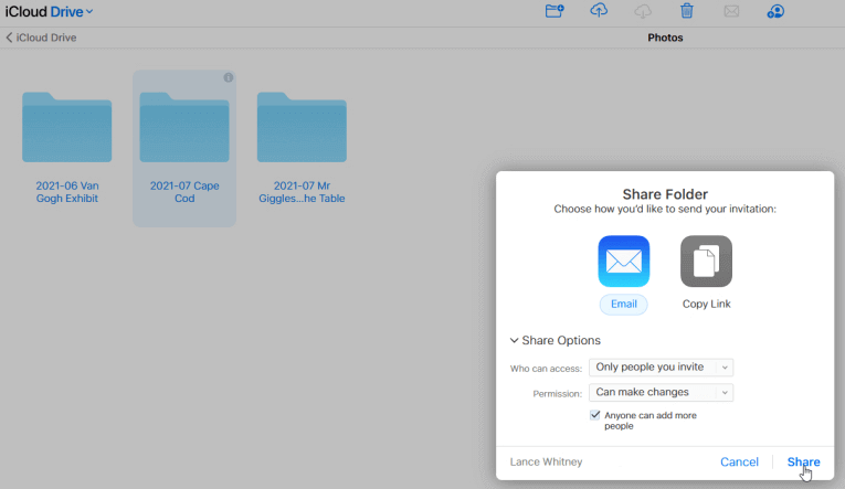 How to Share Files via iCloud Web
