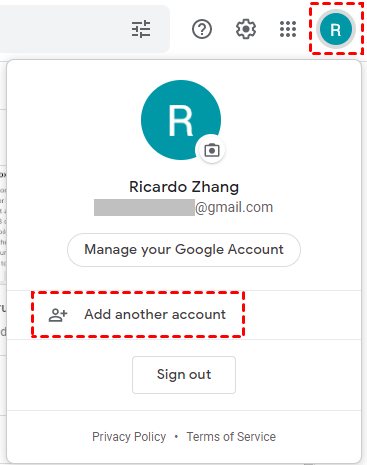 Add Another Account to the Google Drive Website