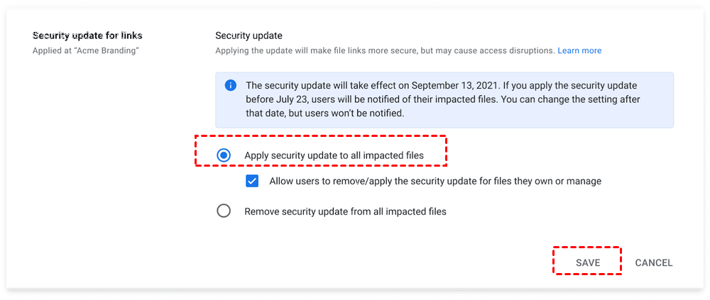 Apply Security Update
