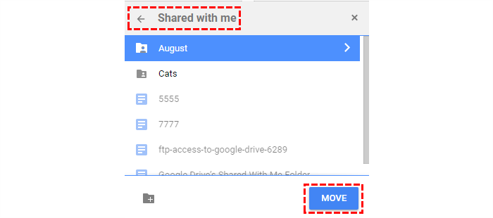 Move Files to Shared With Me