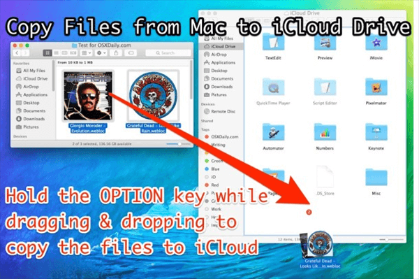 Dateien auf dem Mac nach iCloud Drive kopieren