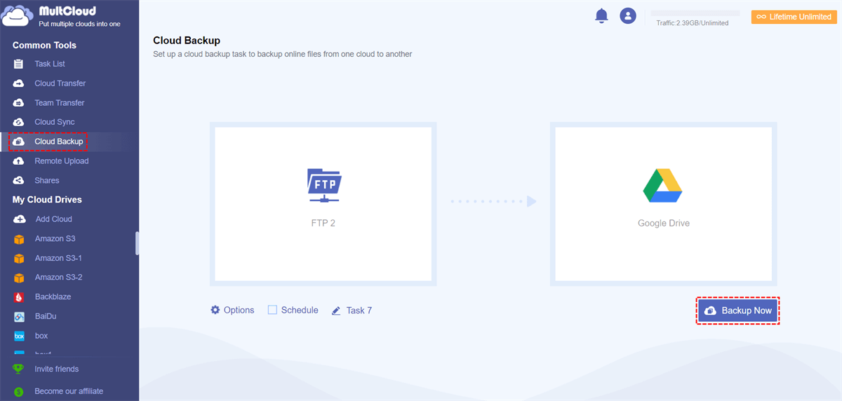 google drive to ftp server