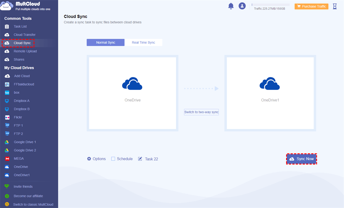 Sync between OneDrive Accounts