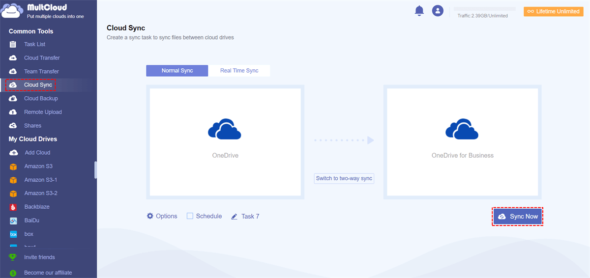 Sync OneDrive to OneDrive for Business via Cloud Sync