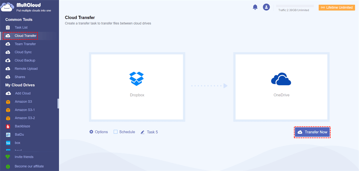 Migrate Data from Dropbox to OneDrive