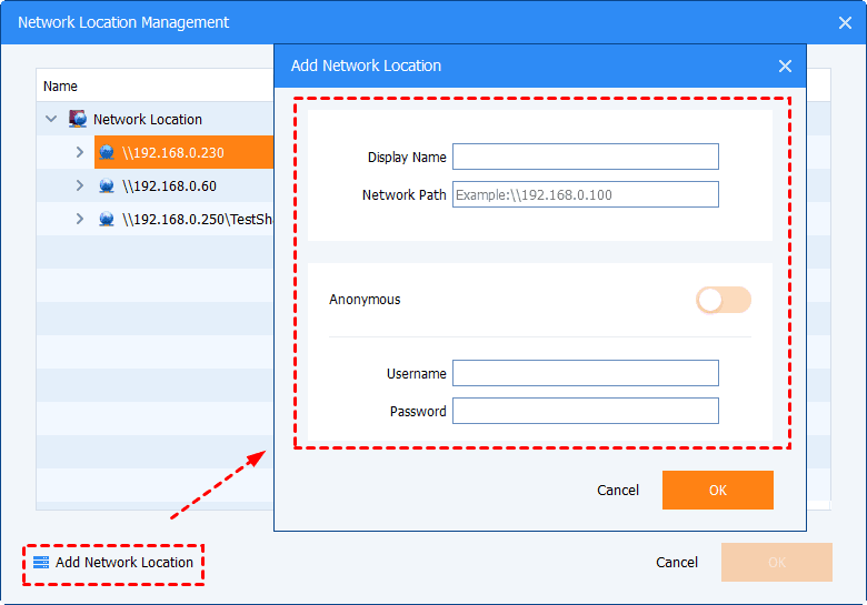 Add Network Path