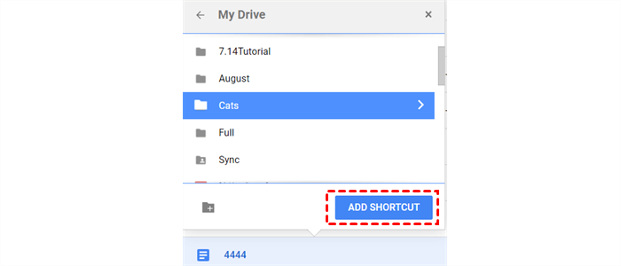 ADD SHORTCUT