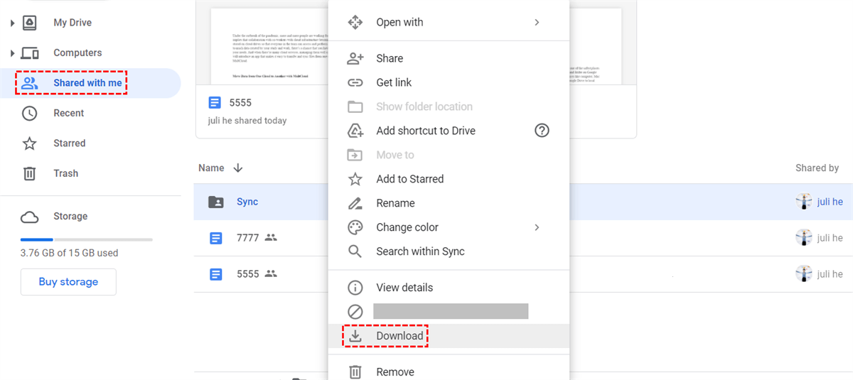 Google Drive Shared With Me Sync To Desktop Or Other Place