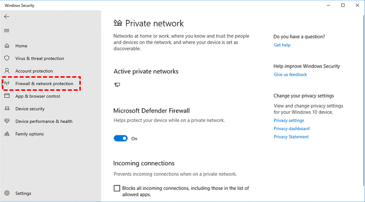 Firewall and Network Settings