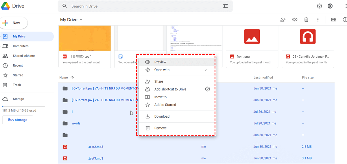 Google Drive Features