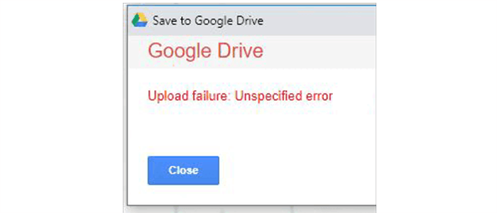 google drivefailed