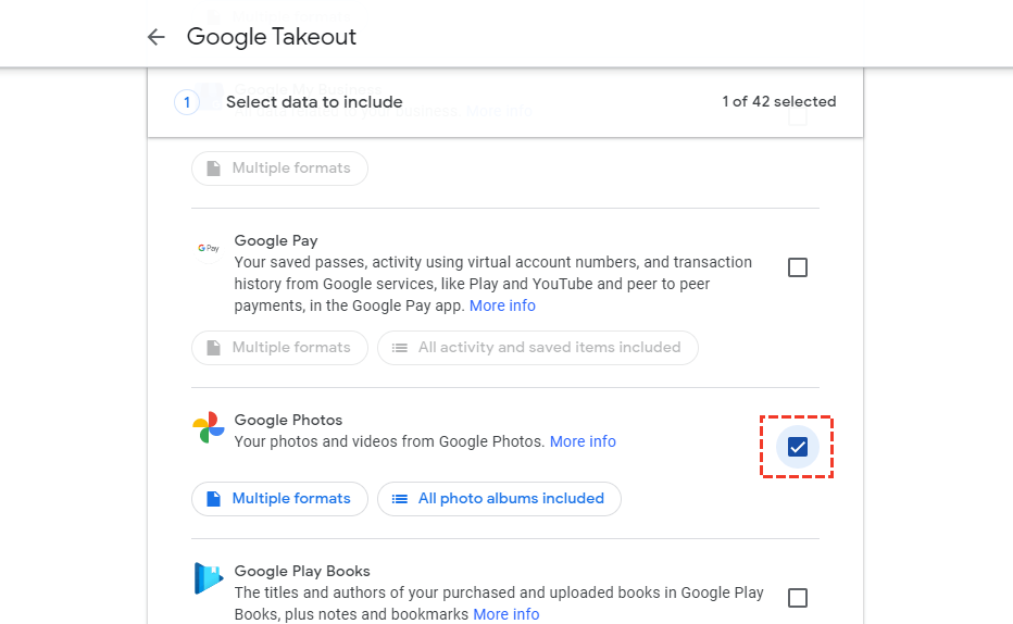 Use Google Takeout