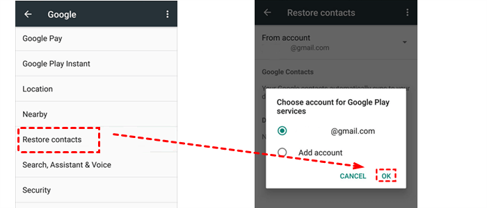 Restore Contacts