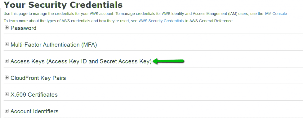 Access Keys