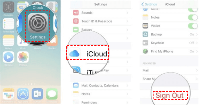 Sign out of iCloud