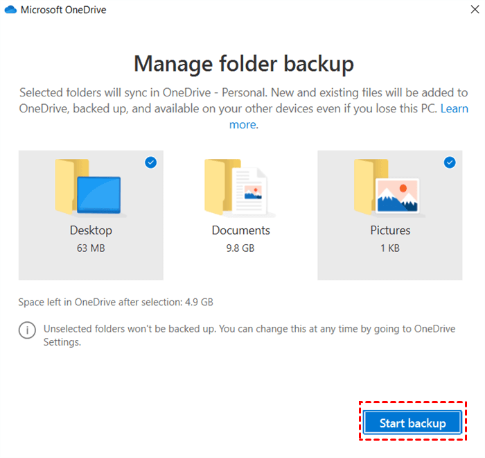 Start Backup