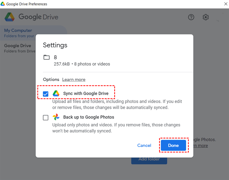 how to save google photos to external hard drive