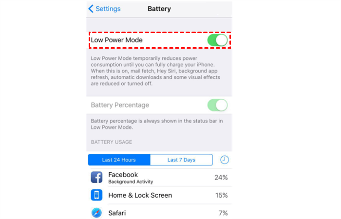 Turn Off Lower Power Mode