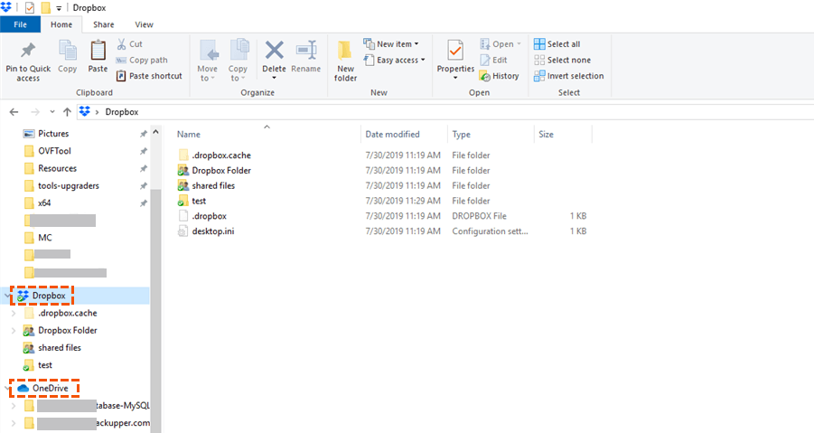 View Dropbox and OneDrive in Windows File Explorer