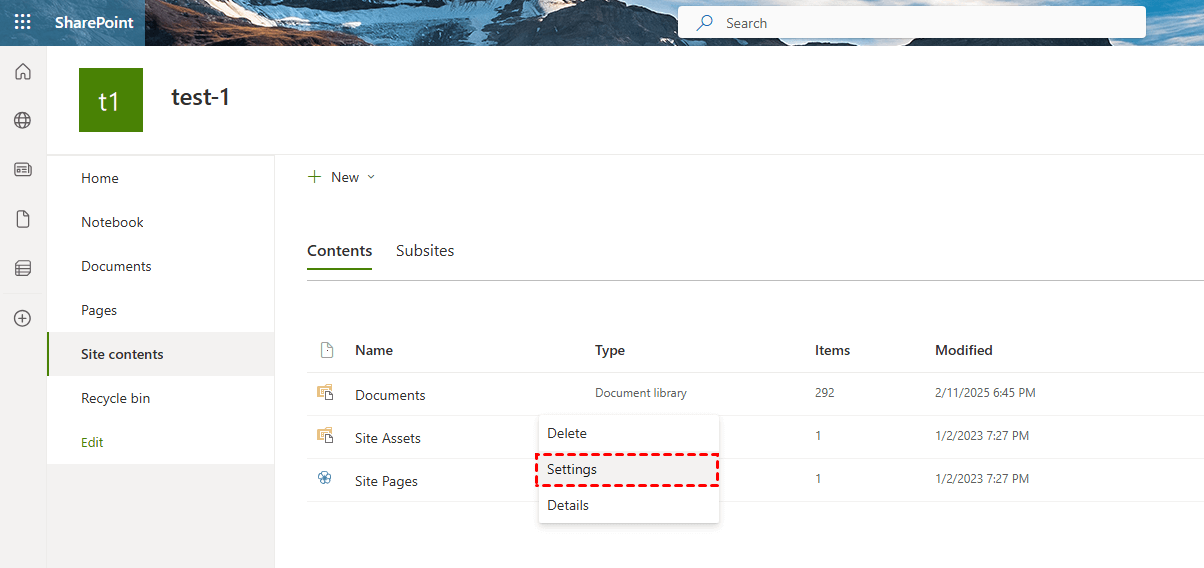Click Settings Click Settings