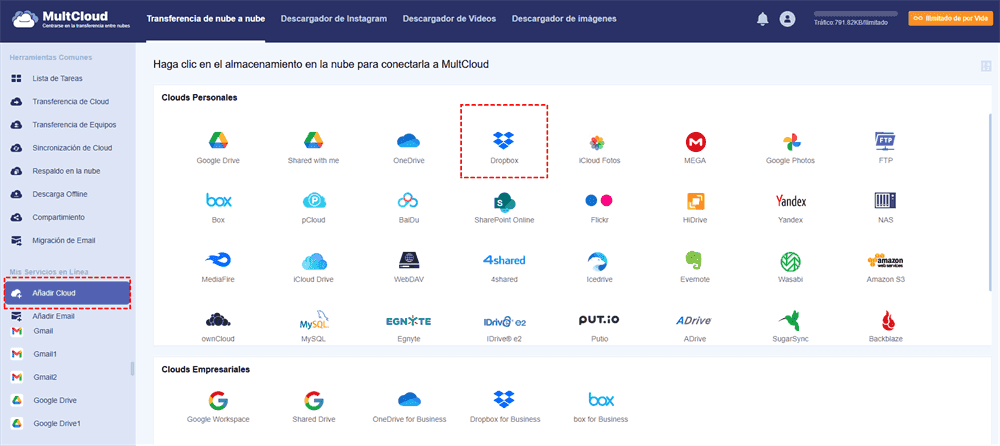 Agregar Dropbox Agregar Dropbox