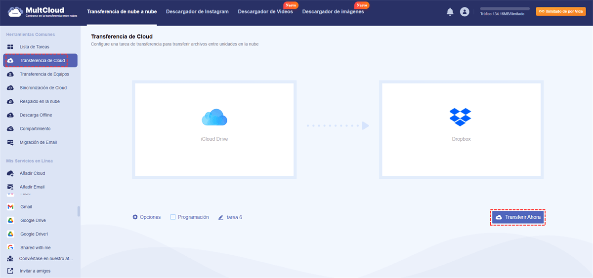 Transferir iCloud Drive a Dropbox Transferir iCloud Drive a Dropbox