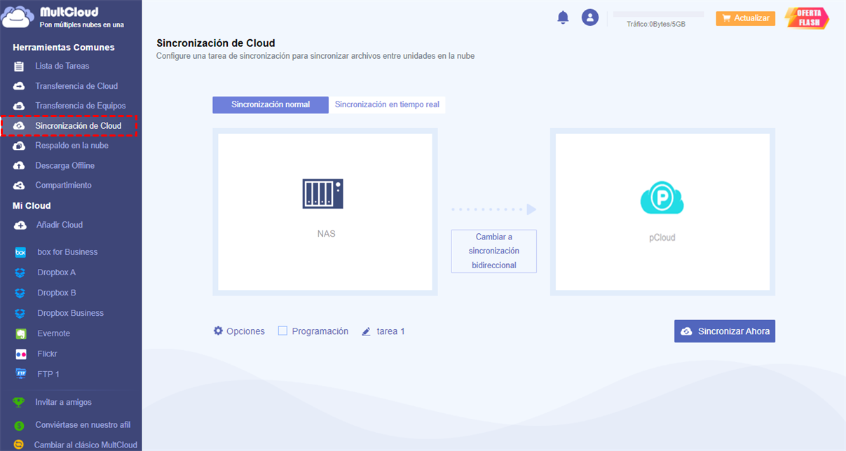 Sync NAS to pCloud Sincronizar NAS a pCloud