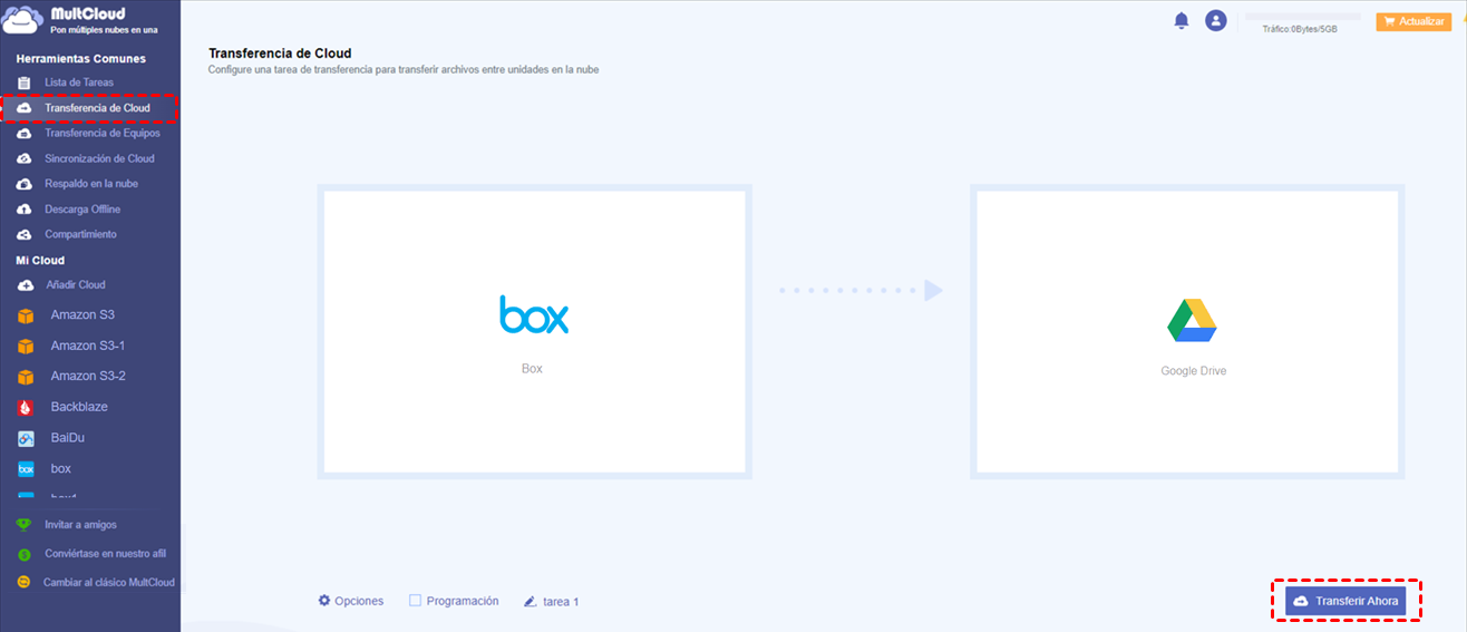 Transferir Box a Google Drive Transferir Box a Google Drive