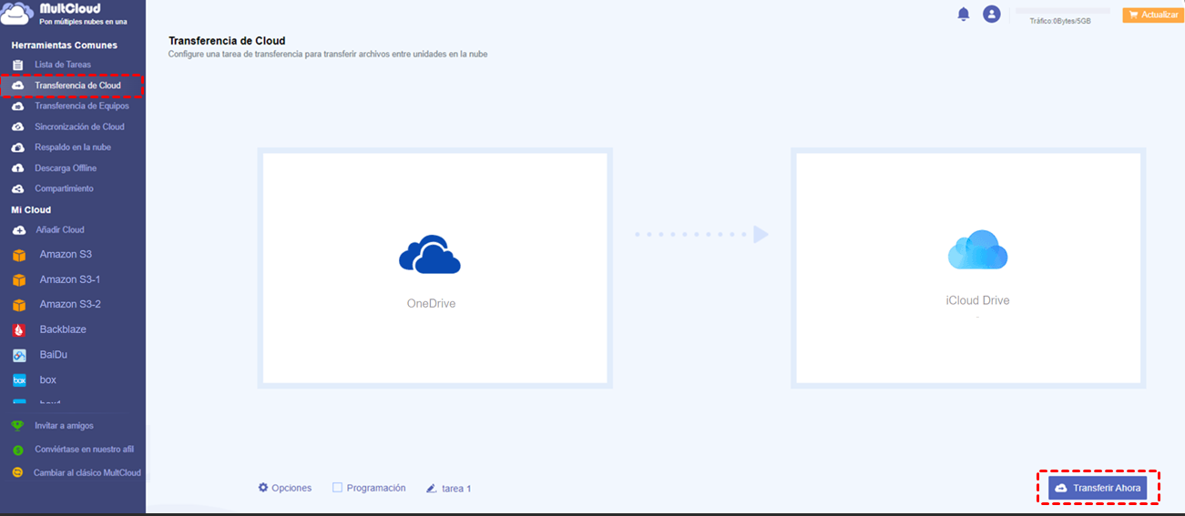 Transfer OneDrive to iCloud Drive