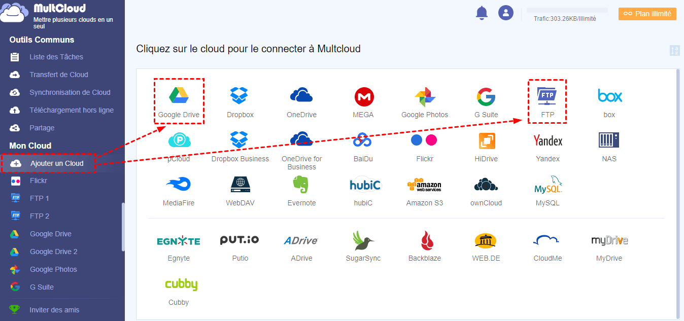 google drive ftp server address