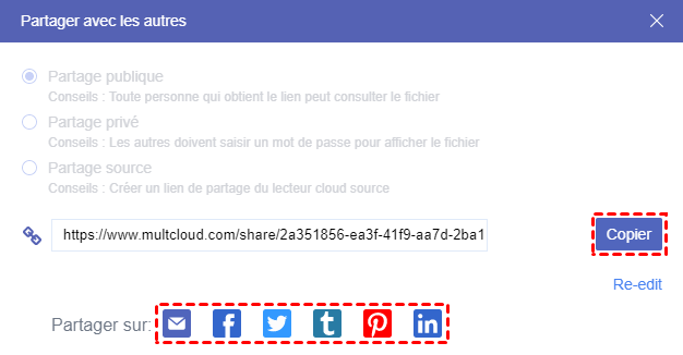 Partager sur les logiciels sociaux