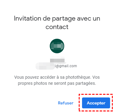 Accepter l'invitation de la bibliothèque partagée