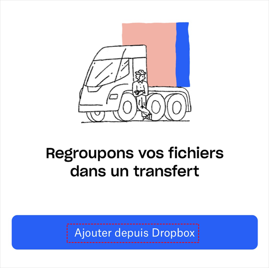 Ajouter des photos depuis l'application Dropbox