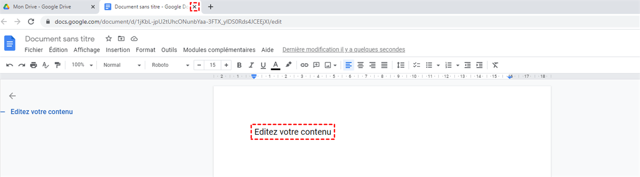 Modifier des documents Google et partager