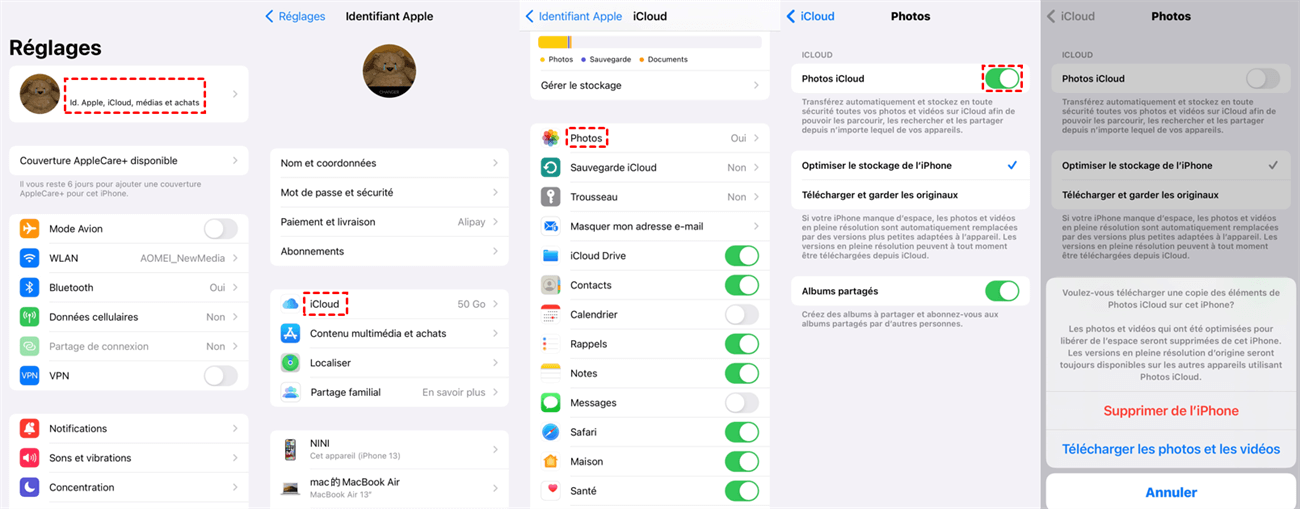 Désactiver Photos iCloud et les télécharger sur le téléphone Désactiver Photos iCloud et les télécharger sur le téléphone