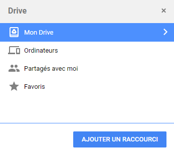 Déplacer le dossier vers Mon Drive