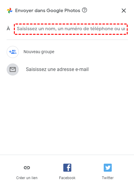 Partager Google Photos avec un autre compte