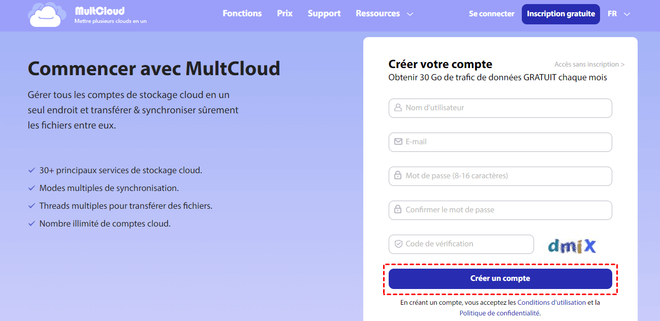 Créer un compte