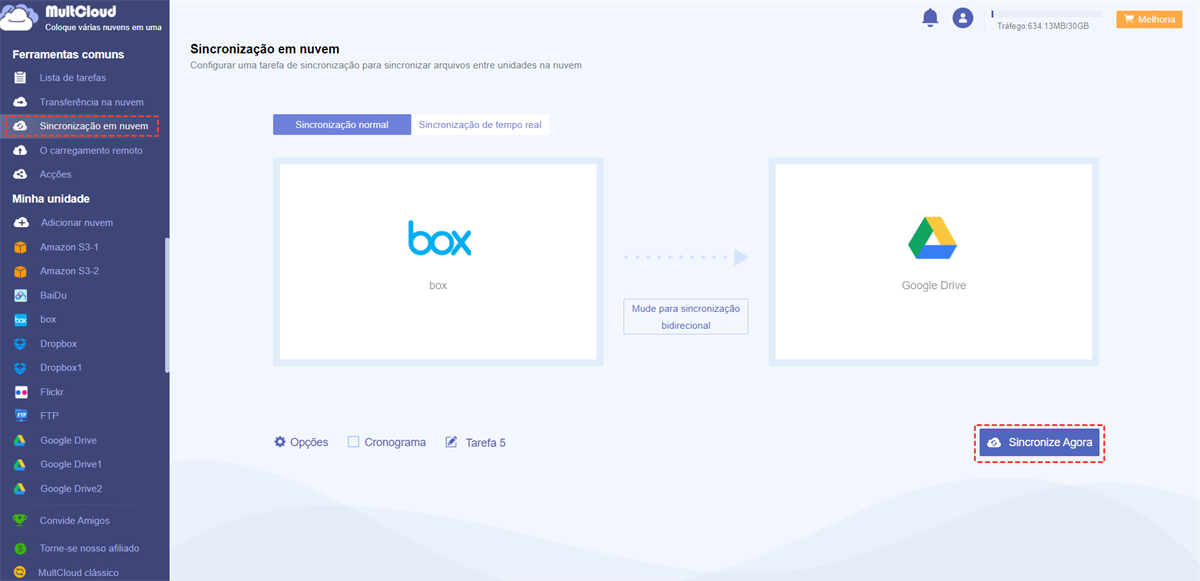 Sincronizar o Box com o Googlr Drive