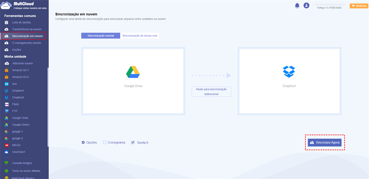 Sincronizar Googel Drive com Dropbox