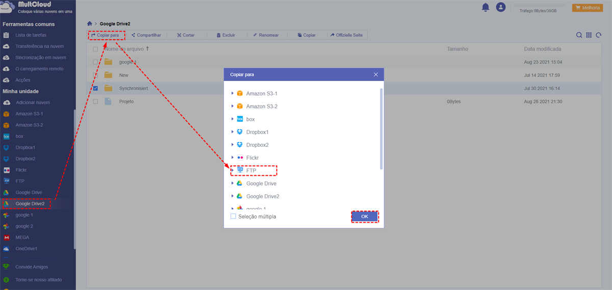 google drive ftp server address