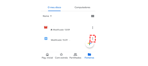 Escolher Documento no Google Drive APP