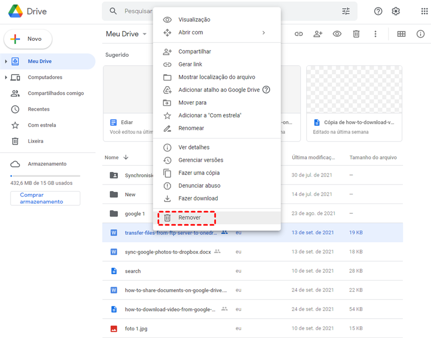 Acabou o espaço no Google Drive? Veja como eliminar arquivos