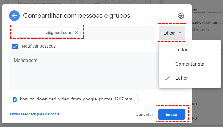 Adicionar Informação e Configurar Permissão