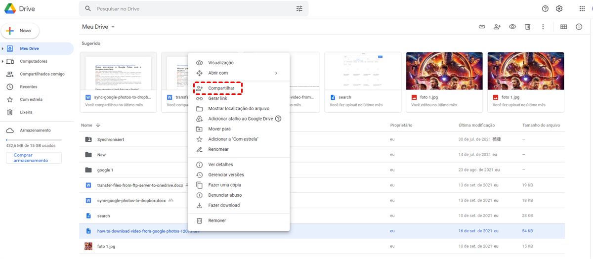 Como Compartilhar Arquivos no Google drive: 