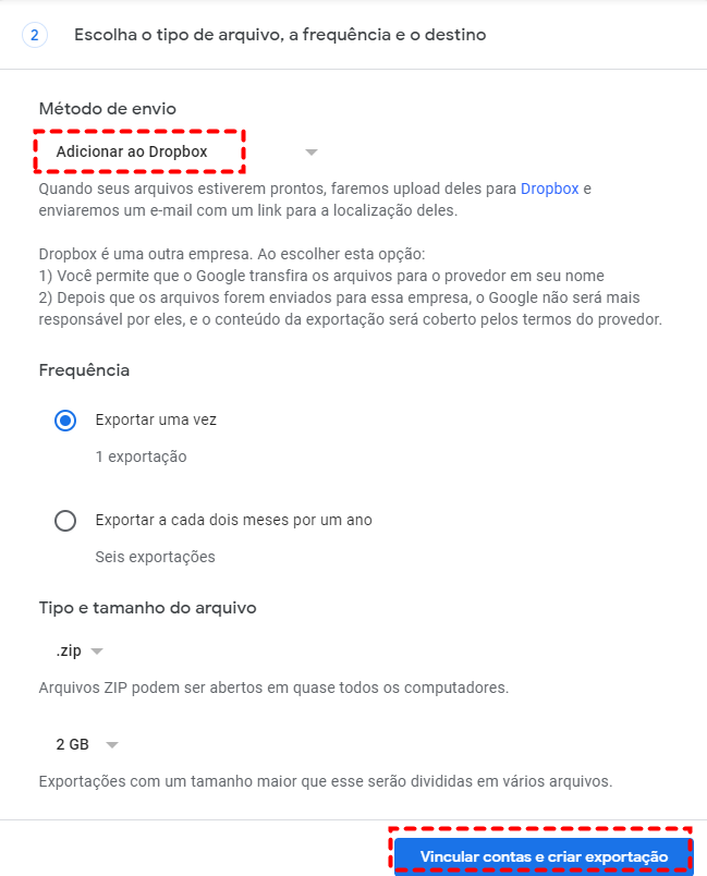 Adicionar ao Dropbox