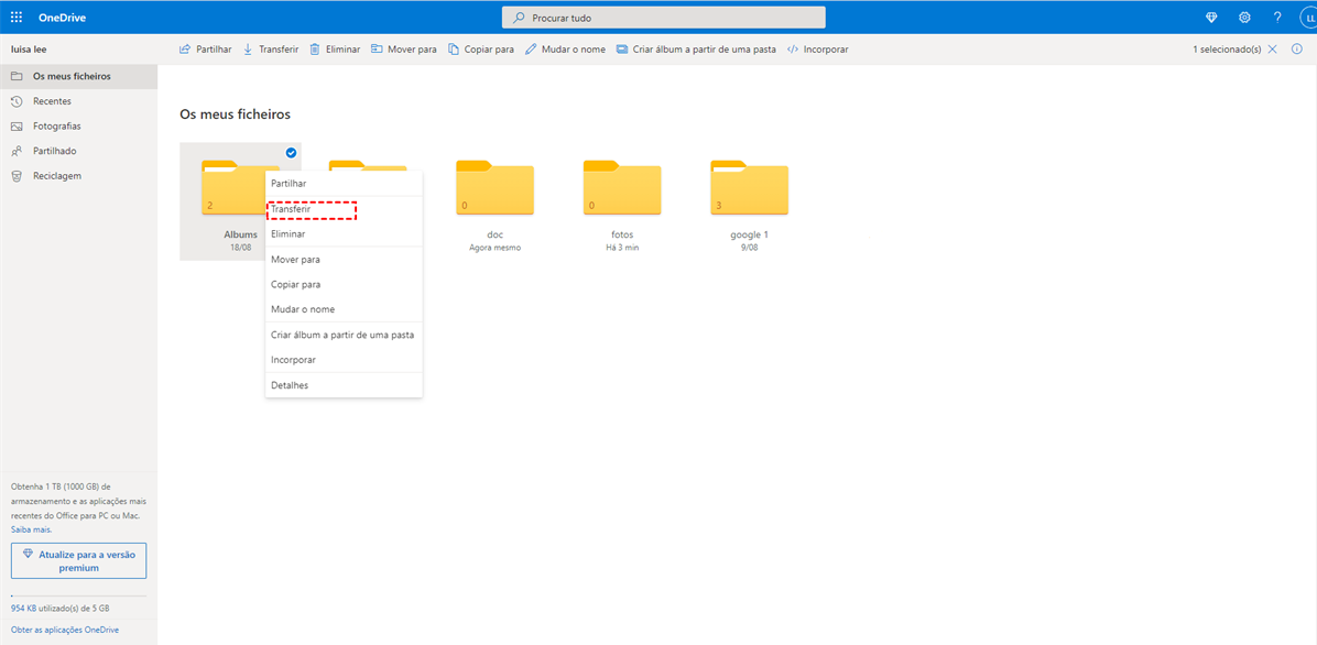 Baixar em OneDrive