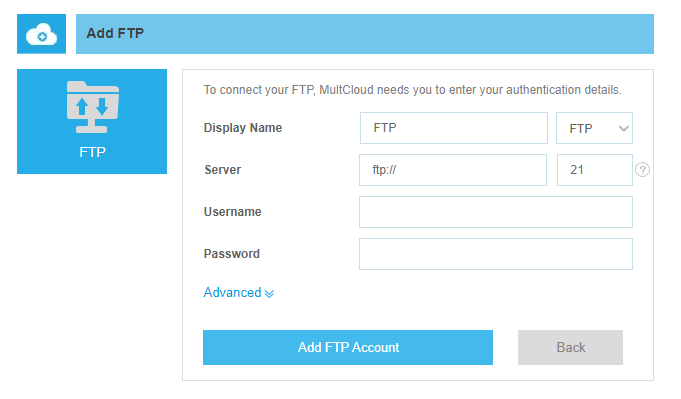 connect to google server ftp